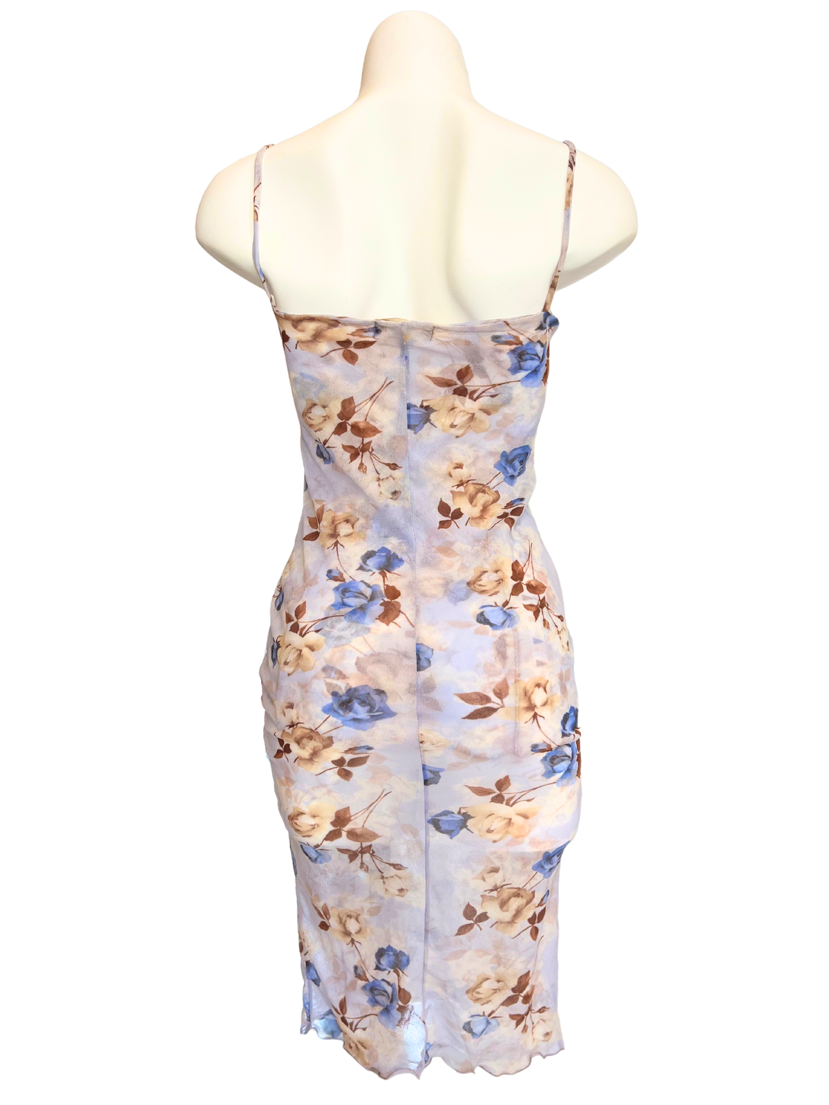Sheer Floral Midi Dress