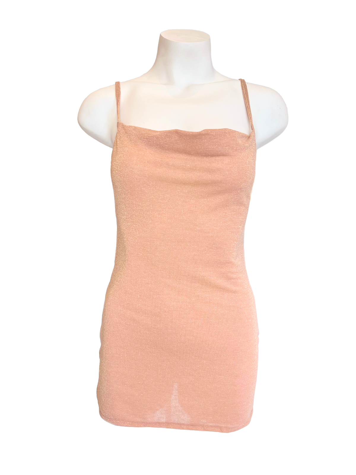 Simple Mini Dress Glitter Pink