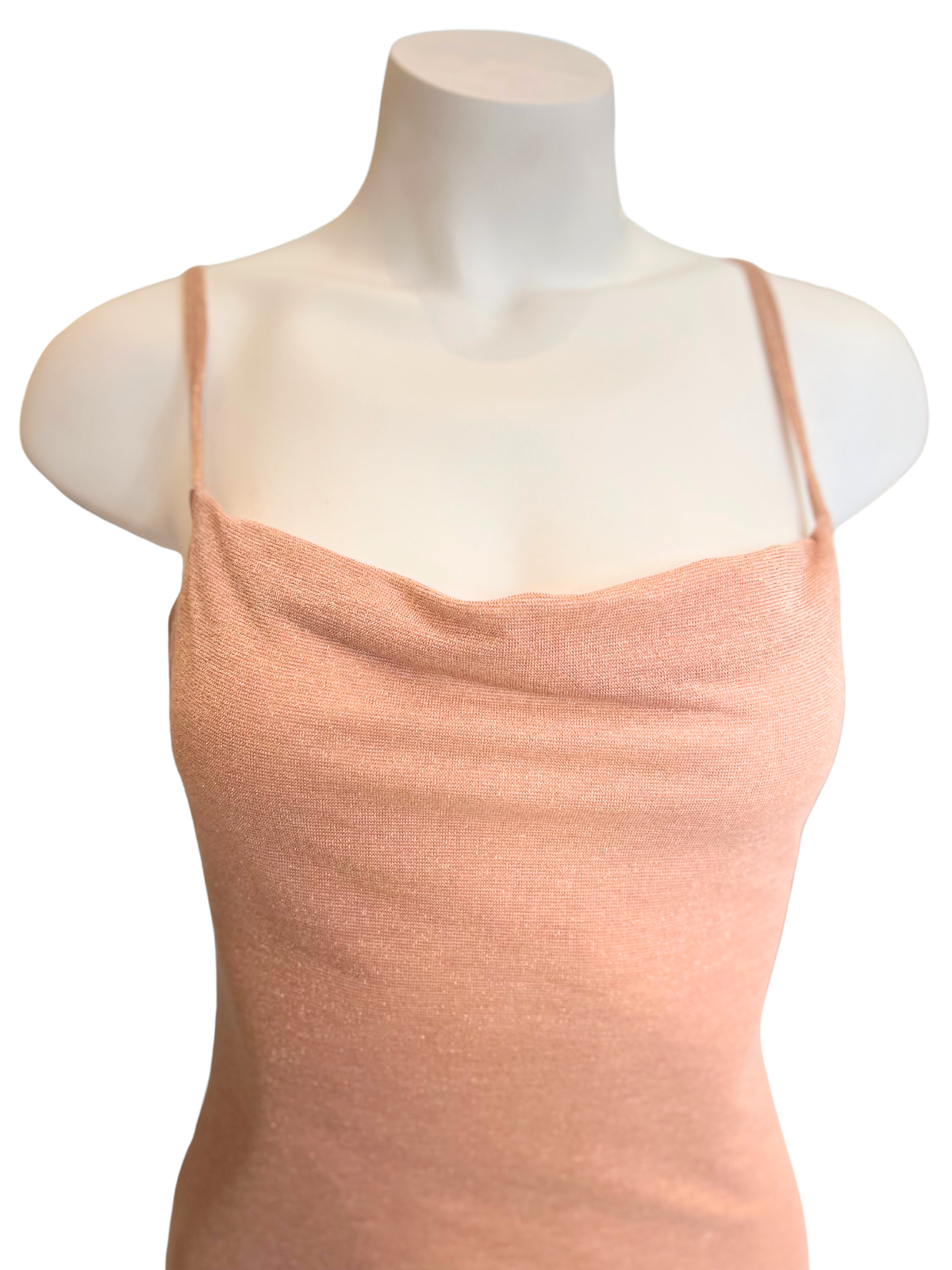 Simple Mini Dress Glitter Pink