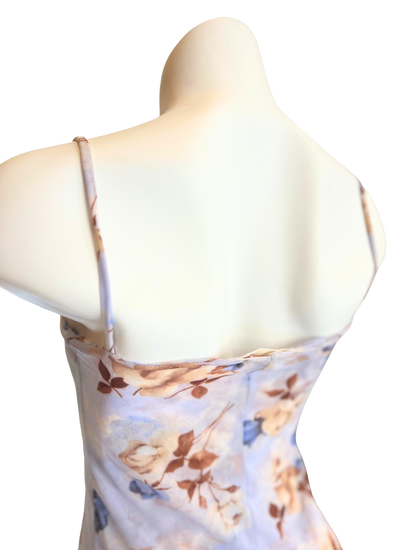 Sheer Floral Midi Dress